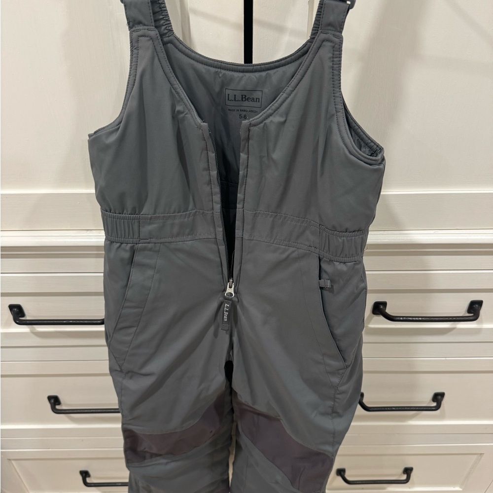 LL Bean Kids Ski Bibs 5-6